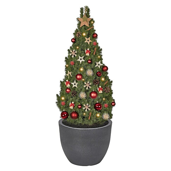 Geli Pflanztopf Rimini (Außendurchmesser: 40 cm, Höhe: 31 cm, Kunststoff, Anthrazit)