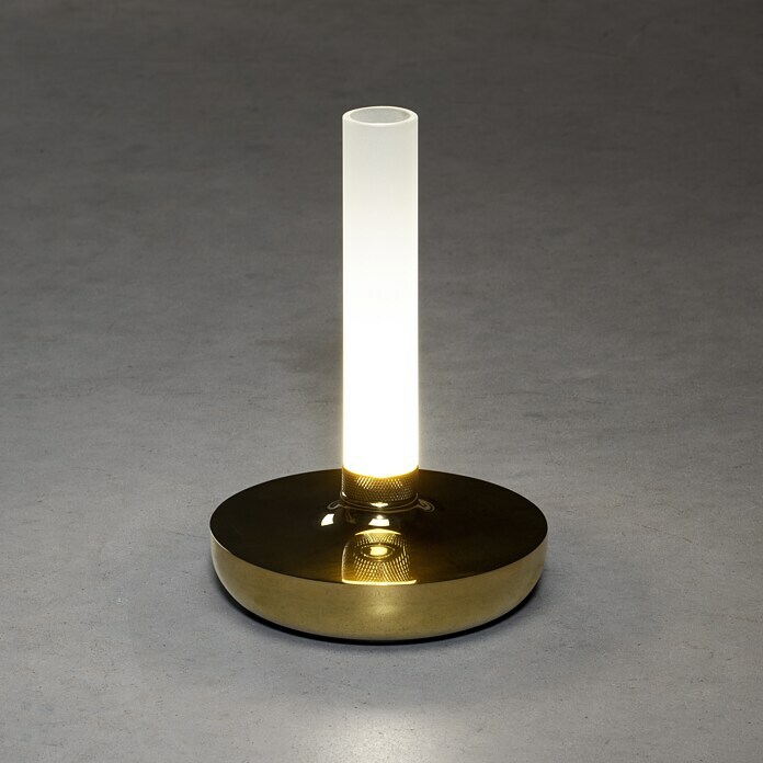 Konstsmide Akku-Tischleuchte Biarritz (L x B x H: 13,5 x 13,5 x 20,5 cm, Gold) | BAUHAUS