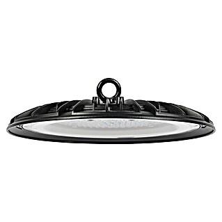 Alverlamp Lámpara colgante LED redonda industrial Lufo (150 W, Ø x Al: 31 x 8 cm, Negro, Blanco frío)
