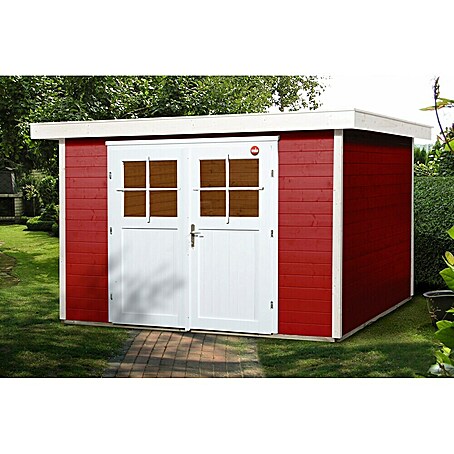 Weka Gerätehaus Colore 3 (Holz, Rot, Weiß)