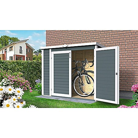 Bertilo Geräteschrank Multibox 3 (82 x 200 x 163 cm, Anthrazitgrau)