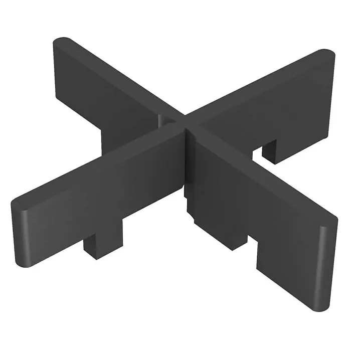 Fliesenkreuz FK - 50 Stk., Breite: 0,5 cm, Kunststoff - Dunkelgraues Fliesenkreuz zur gleichmäßigen Verteilung von Fliesenabständen, für präzise und professionelle Ergebnisse.