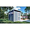 Bertilo Gerätehaus Pentus 2 (Außenmaß inkl. Dachüberstand (B x T): 247 x 265 cm, Holz, Hellgrau) | BAUHAUS