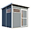 Bertilo Gerätehaus Pentus 2 (Außenmaß inkl. Dachüberstand (B x T): 247 x 265 cm, Holz, Hellgrau) | BAUHAUS