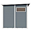 Bertilo Gerätehaus Pentus 2 (Außenmaß inkl. Dachüberstand (B x T): 247 x 265 cm, Holz, Hellgrau) | BAUHAUS
