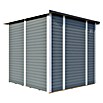 Bertilo Gerätehaus Pentus 2 (Außenmaß inkl. Dachüberstand (B x T): 247 x 265 cm, Holz, Hellgrau) | BAUHAUS
