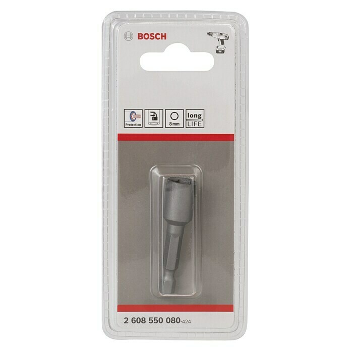 Bosch Inserto para llaves de vaso (Ancho de llave: 8 mm, Específico para: Atornillador de batería)