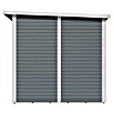 Bertilo Gerätehaus Pentus 3 (Außenmaß inkl. Dachüberstand (B x T): 359 x 265 cm, Holz, Hellgrau) | BAUHAUS