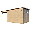 Bertilo Gerätehaus Pentus 3 Lounge (Außenmaß inkl. Dachüberstand (B x T): 581 x 265 cm, Holz, Natur) | BAUHAUS