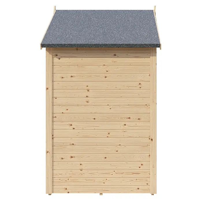 Bertilo Gerätehaus Sylt 1 - Außenmaß inkl. Dachüberstand (B x T): 202 x 131 cm, Holz, Natur - Holzgartenhaus mit grauer Dachabdeckung. Schlichtes Design, ideal für kleine Gärten. Perfekt als Gerätehaus oder Spielhaus geeignet.