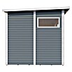 Bertilo Gerätehaus Pentus 3 (Außenmaß inkl. Dachüberstand (B x T): 359 x 265 cm, Holz, Hellgrau) | BAUHAUS