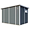 Bertilo Gerätehaus Pentus 3 (Außenmaß inkl. Dachüberstand (B x T): 359 x 265 cm, Holz, Hellgrau) | BAUHAUS