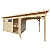 Bertilo Gerätehaus Pentus 3 Lounge (Außenmaß inkl. Dachüberstand (B x T): 581 x 265 cm, Holz, Natur) | BAUHAUS