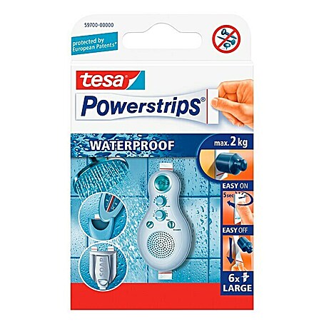 Tesa Powerstrips Waterproof Selbstklebestrip (6 Stk.)