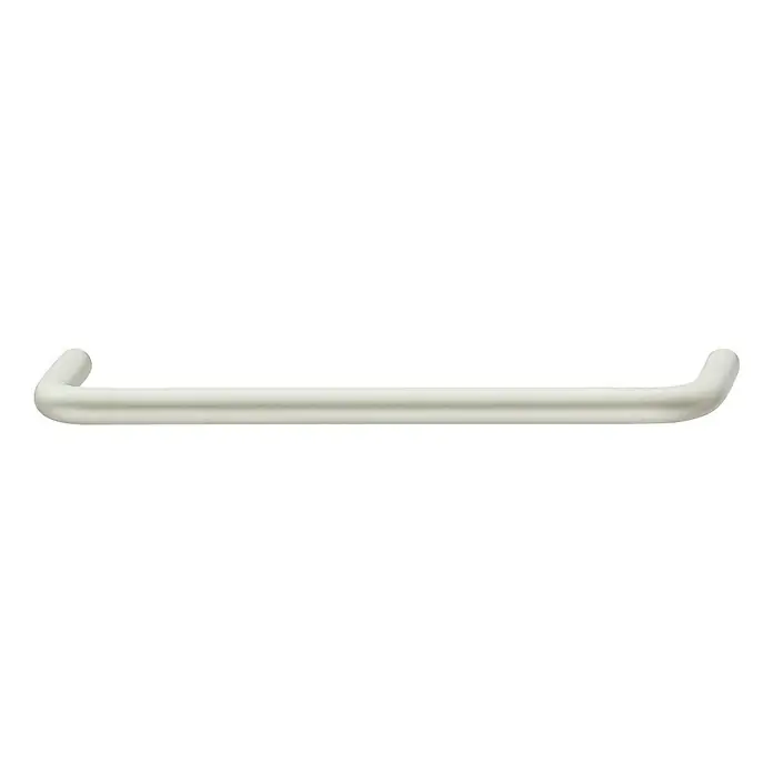 Häfele Tirador para muebles - Tipo de tirador del mueble: Estribo, Acero, Niquelado, L x Al: 136 x 35 mm - Un sencillo toallero blanco, ideal para cualquier baño. El diseño minimalista proporciona un uso práctico y se integra perfectamente.