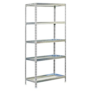 Simonrack Simongarden Estantería metálica Click (Al x An x Pr: 180 x 90 x 50 cm, Número de baldas: 5 ud., Inserción, Galvanizado)