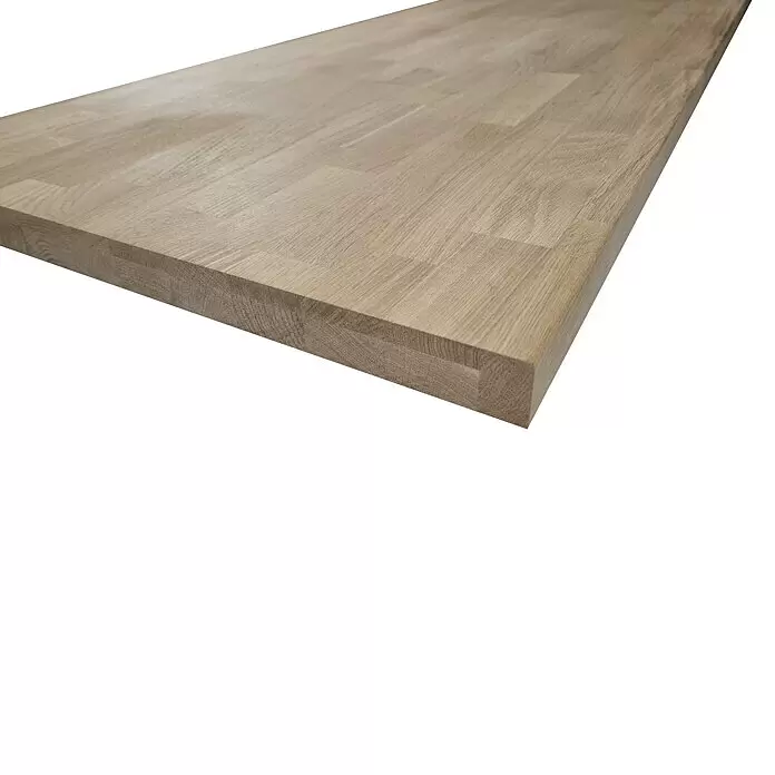 Leimholzplatte Treppenstufe Eiche - Eiche, Qualitätsstufe Leimholzplatte: A/B, 2.400 x 650 x 40 mm - Detailaufnahme