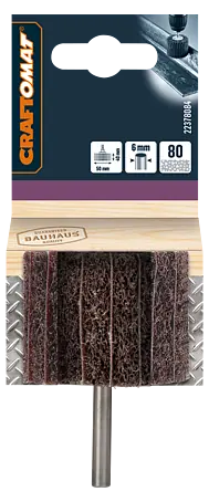 Produktbild von Yuhtech 16x Lamellenschleifer 50x25x6 Mm – Fächerschleifköpfe Körnung 80, Zum Entrosten, Entgraten & Polieren Für Metall & Holz