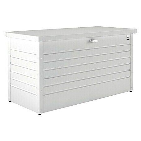 Biohort FreizeitBox Gartenbox 130 (L x B x H: 134 x 62 x 71 cm, Weiß, Stahl)