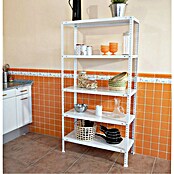 Simonrack Estantería para cargas pesadas Plus 5/400 Blanca (L x An x Al: 40 x 100 x 200 cm, Capacidad de carga: 100 kg/balda, Número de baldas: 5 ud., Blanco)