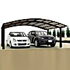 Ximax Carport Portoforte M 110 (4,9 x 5,4 m, Einfahrtshöhe: Max. 2,2 m, Mattbraun, Schneelast: 137 kg/m²)