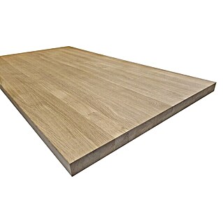 Masivna drvena lijepljena ploča (Hrast, Klasa kvalitete lijepljenih drvenih ploča: A/B, 1.200 x 650 x 40 mm)