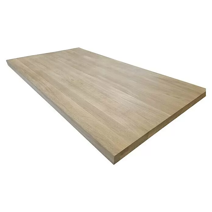 Leimholzplatte Treppenstufe Eiche - Eiche, Qualitätsstufe Leimholzplatte: A/B, 1.200 x 650 x 40 mm - Diagonale Ansicht