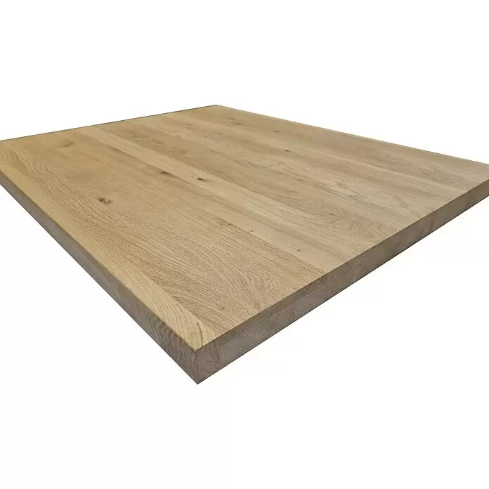 Leimholzplatte Treppenstufe Eiche Rustic - Eiche, Qualitätsstufe Leimholzplatte: B/C, 900 x 650 x 40 mm - Detailaufnahme