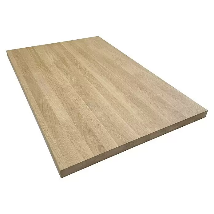 Leimholzplatte Treppenstufe Eiche - Eiche, Qualitätsstufe Leimholzplatte: A/B, 1.000 x 650 x 40 mm - Diagonale Ansicht