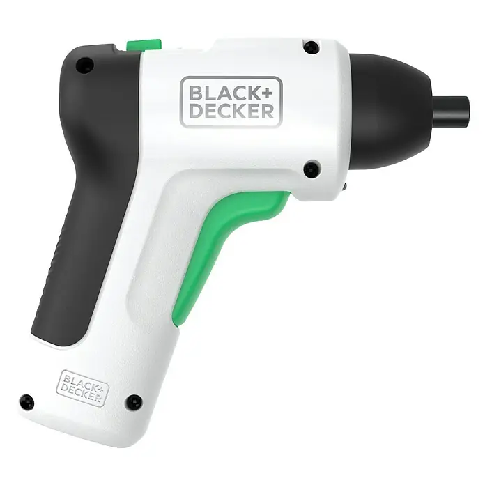 Black+Decker reviva Atornillador de batería - 3,6 V, 1 batería, 1,5 Ah, 5,5 Nm - Primer plano de un destornillador inalámbrico Black+Decker, diseñado para proyectos de bricolaje y construcción, y fácil de usar.