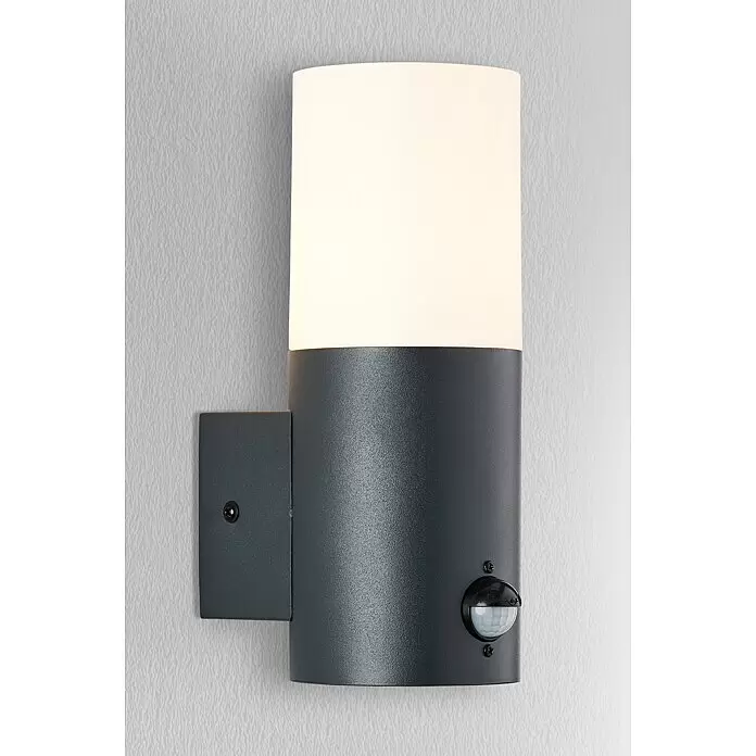 Brilliant Sensor-Außenleuchte - 28 W, 13 x 9 x 23,2 cm, Anthrazit, IP44 - Bildausschnitt
