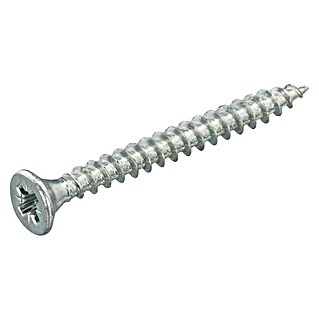 Homefix Spaanplaatschroef PZ Emmer (Ø x l: 4 x 30 mm, 1.200 st., Verzinkt, Platkop, Kruiskop (Pozidriv))