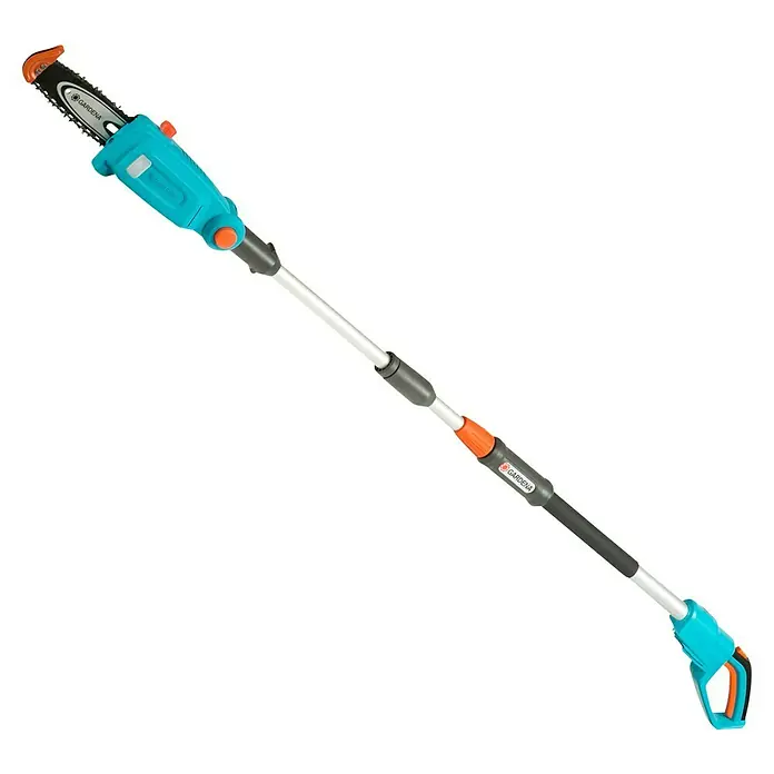 Gardena Power for All 18V Akku-Hochentaster - 18 V, Ohne Akku, Schwertlänge: 20 cm - Gardena Akku-Hochentaster mit Teleskopstiel für müheloses Schneiden hoher Äste vom Boden aus. Praktisch und effizient für die Gartenpflege.