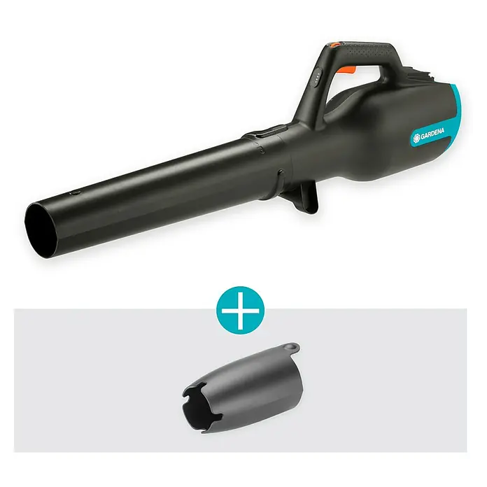 Gardena Power for All 18V Akku-Laubbläser - 18 V, Li-Ionen, Ohne Akku, Blasgeschwindigkeit: 100 km/h - Laubbläser mit Aufsatz.