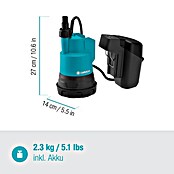 Gardena Power for All 18V Akku-Klarwasserpumpe (18 V, 1 Akku, Max. Fördermenge: 2.000 l/h) | BAUHAUS