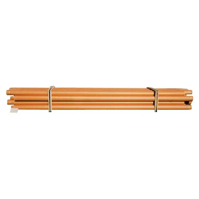 KG Rohr - Nennweite: 160 mm, Länge: 5 m - Bündel orangefarbener PVC-Rohre mit Kabelbindern zusammengehalten, ideal für Bauprojekte oder Reparaturen im Sanitärbereich.
