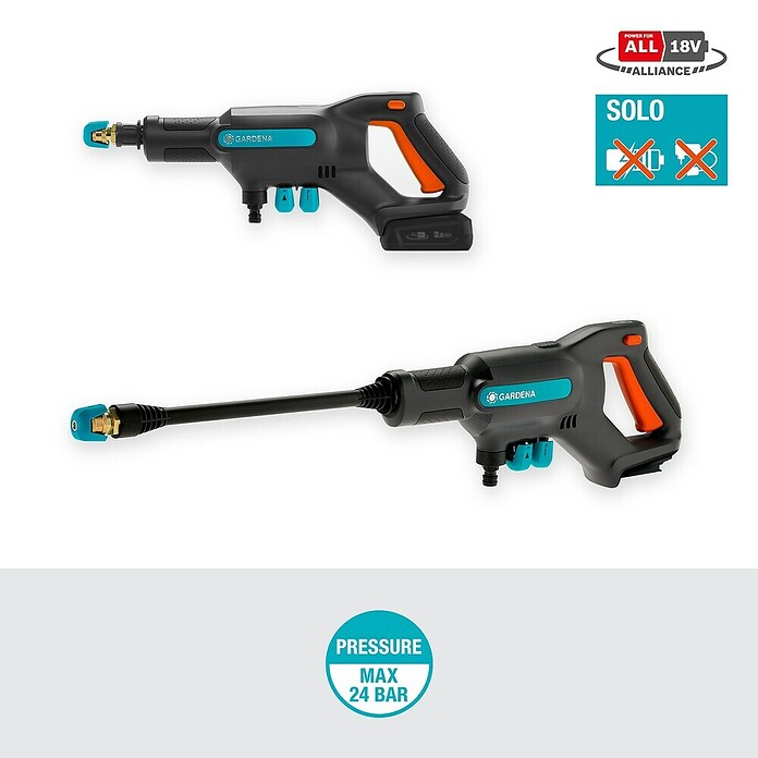 Gardena Power for All 18V Accudrukreiniger AquaClean 24/18V (18 V, Excl. accu) | BAUHAUS