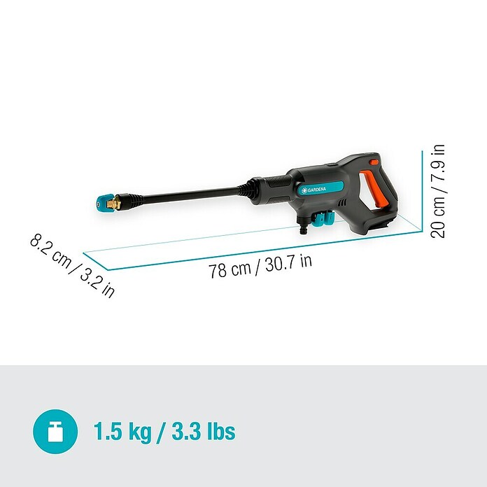 Gardena Power for All 18V Accudrukreiniger AquaClean 24/18V (18 V, Excl. accu) | BAUHAUS