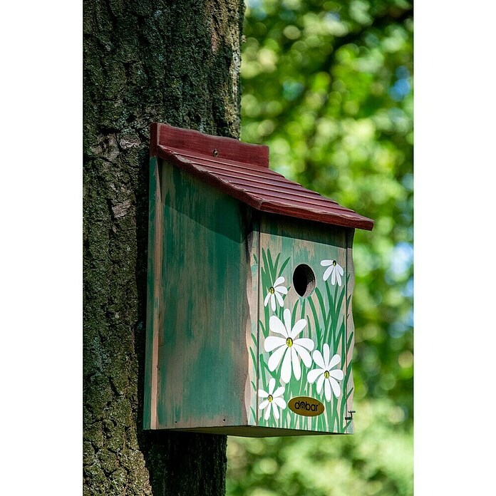Dobar Nistkasten (L x B x H: 15 x 14,5 x 28 cm, Rot/Blau/Grün, Holz) | BAUHAUS