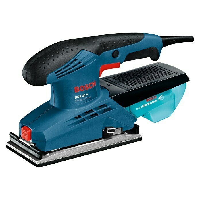 Bosch Professional Schwingschleifer GSS 23 A190 W, Schwingzahl: 24.000 U/min, Schleifplatte: 92 x 182 mm Left Side View