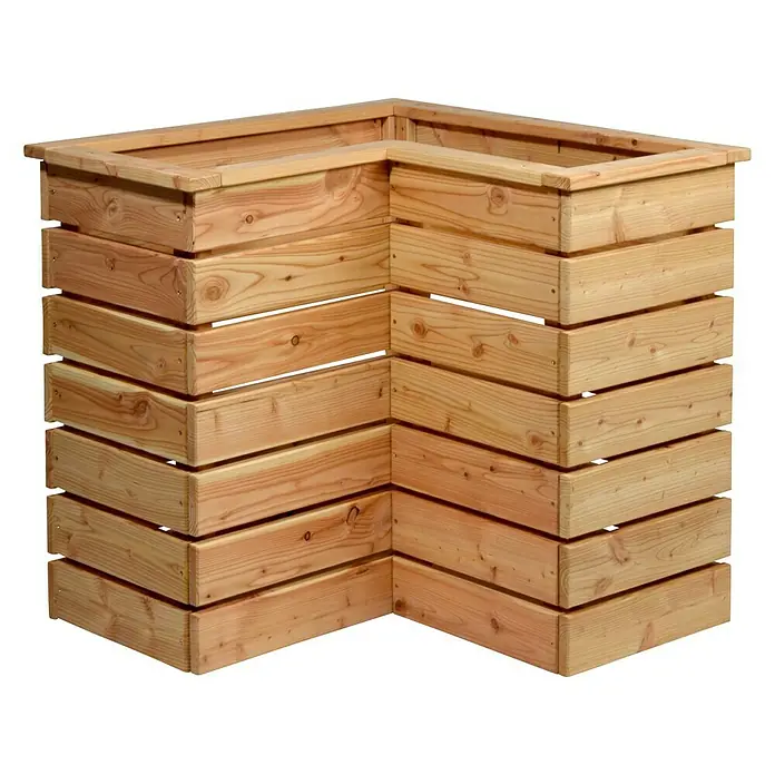 Dobar Hochbeet - 78 x 78 x 73 cm, Holz, Natur - Dieser Eck-Hochbeet aus Holz bietet eine stilvolle und funktionale Lösung für Ihren Garten oder Ihre Terrasse. Ideal für Kräuter, Gemüse und Blumen.