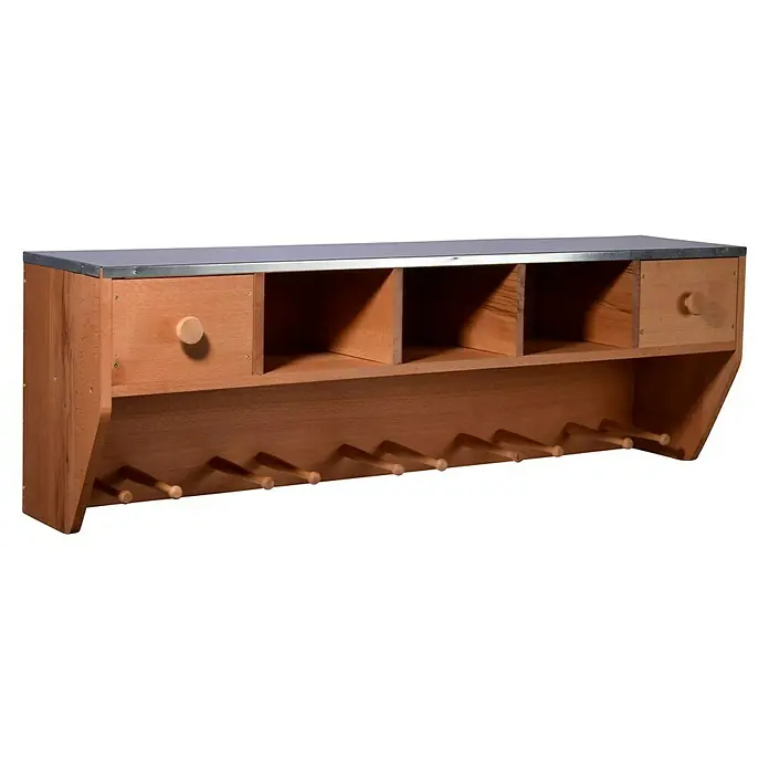 Dobar Pflanztisch - 118 x 26 x 38 cm - Holzregal mit Schubladen und Ablage für Küchenutensilien. Praktisch und stilvoll für die Küchenorganisation.