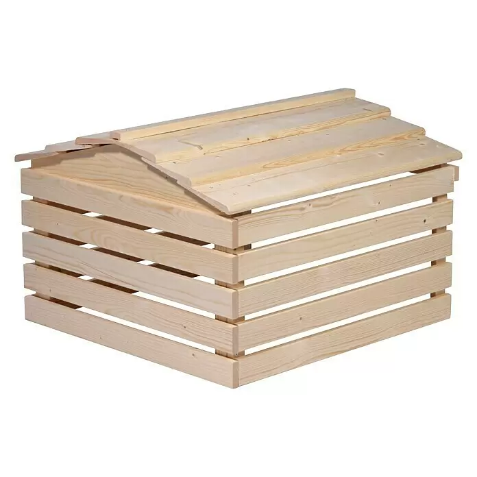 Dobar Mähroboter-GarageL x B x H: 78,5 x 74 x 52,5 cm, Natur