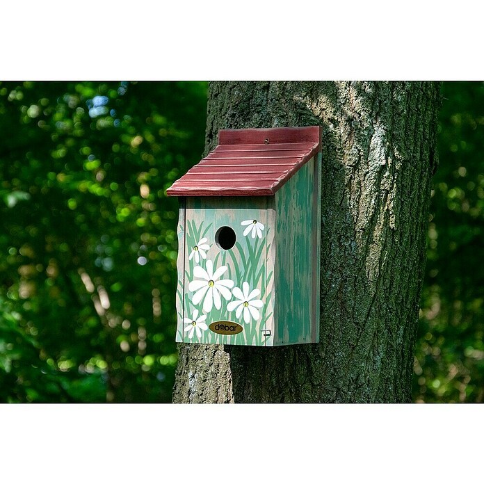 Dobar Nistkasten (L x B x H: 15 x 14,5 x 28 cm, Rot/Blau/Grün, Holz) | BAUHAUS