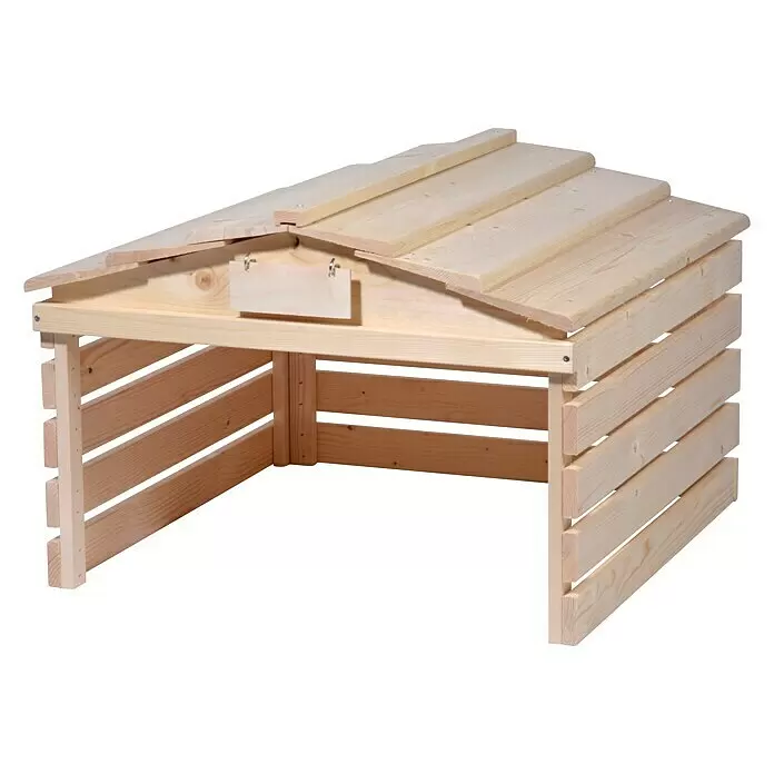 Dobar Mähroboter-GarageL x B x H: 78,5 x 74 x 52,5 cm, Natur
