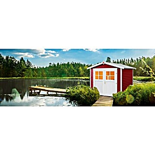 Weka Gartenhaus Colore 1 (Holz, Rot, Grundfläche: 4,91 m²)