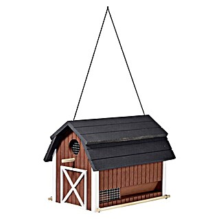 Dobar Vogelfutterhaus Katthult (L x B x H: 31,5 x 21 x 23,5 cm, Rot, Holz)