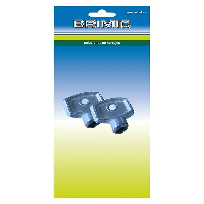 Micel Brimic Llave para purgador - Aluminio, 2 ud. - Un paquete de llaves Brimic, que ofrece soluciones de ferretería prácticas para diversas aplicaciones. Ideal para aficionados al bricolaje y profesionales.