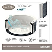 Bestway Lay-Z-Spa Mobilni masažni bazen Boracay Air Jet  (Ø x V: 180 x 66 cm, Črna, 669 l) | 8329 - Outdoor Whirlpools aufblasbar | ICIB - Whirlpools | ICI - Pools & Zubehör | IC - Freizeit im Garten | I - Stadtgarten | BAUHAUS