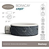 Bestway Lay-Z-Spa Mobil-Whirlpool Boracay Air Jet (Ø x H: 180 x 66 cm, Schwarz, 669 l) | BAUHAUS